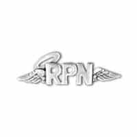 Pewter Pin RPN Angel Wings Large