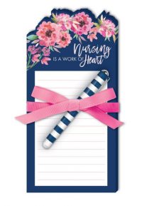 Notepad with Pen Set – Nursing is a work of Heart