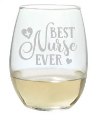 Best Nurse Ever Stemless Wine Glass