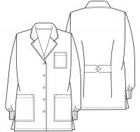 32″ Lab Coat with Knitted Cuffs