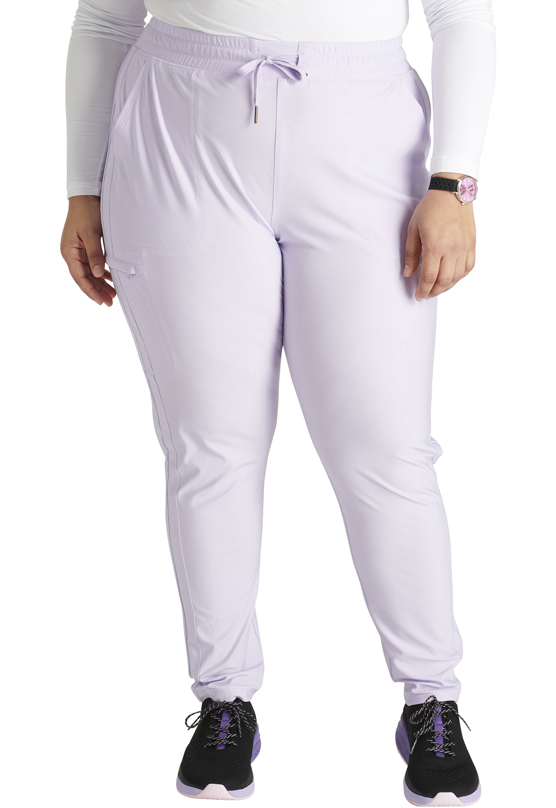 aent- Ladies Mid Rise Tapered Leg Drawstring Pant - Wicked Smart Apparel