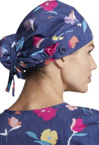 Dickies Prints Bouffant Scrub Hat with Buttons